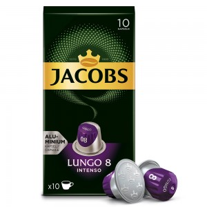 Kapsułki Jacobs Lungo 8 Intenso, intensywność 8 - 10 sztuk, do ekspresów Nespresso® Original*