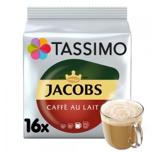Kapsułki Tassimo Jacobs Café au Lait 16 kaw białych, rozmiar L