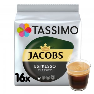 Kapsułki Tassimo Jacobs Espresso Classico 16 kaw czarnych, rozmiar S