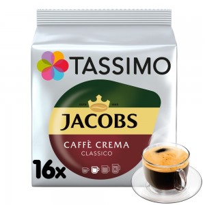 Kapsułki Tassimo Jacobs Caffé Crema Classico 16 kaw czarnych, rozmiar M