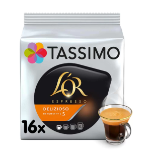 Kapsułki Tassimo L'OR Espresso Delizioso 16 kaw czarnych, rozmiar S