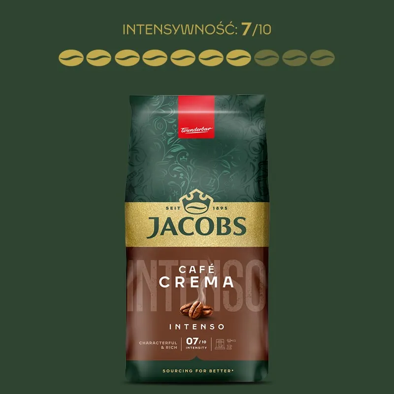 Obrazek Jacobs CAFE CREMA INTENSO Ziarna 1kg Karta Produktowa SECONDARY IMAGE 2